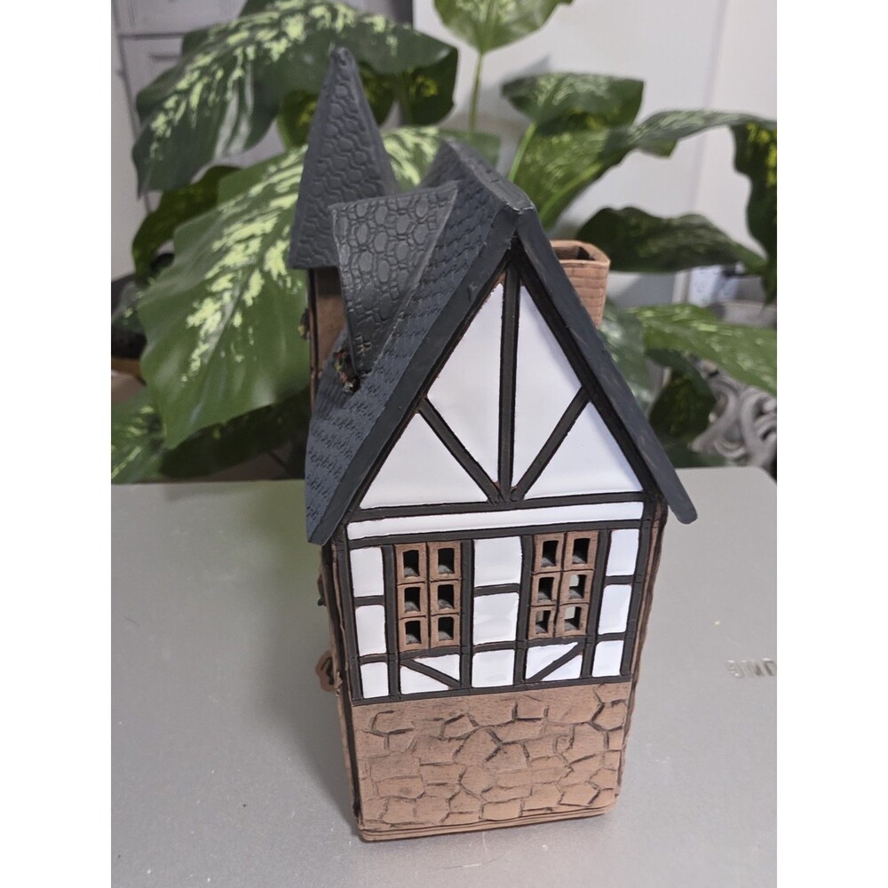 RARE Vintage G&R ArtClayPottery HOUSE TeaLight CandleHolder HandMade GERMANY EuC - Picture 5 of 12